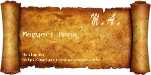 Megyeri Anna névjegykártya