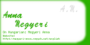 anna megyeri business card